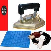 Tovito Best 5.5 kg Brass laundry electric iron, Made in India, iron mat & pluck wire 800 W Dry Iron(Silver, Dark golden)