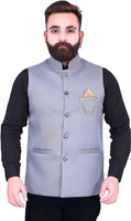 AGGARMENTS Sleeveless Self Design Men Jacket