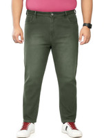 Pluss Tribe Relaxed Fit Men Green Jeans