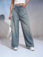 Tokyo Talkies Wide Leg Women Light Blue Jeans