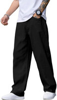 PERISFASHION Straight Fit Men Black Jeans
