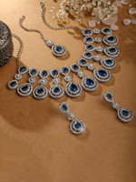 Atasi International Alloy Silver, Blue Jewellery Set(Pack of 3)