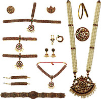 NATKHATdress Steel Gold Jewellery Set(Pack of 10)