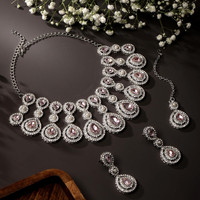Atasi International Alloy Silver, Pink Jewellery Set(Pack of 3)