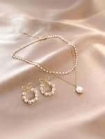 Alinora Jewells Alloy Gold, White Jewellery Set(Pack of 2)