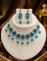 TESOLON Alloy Silver Turquoise Jewellery Set(Pack of 1)