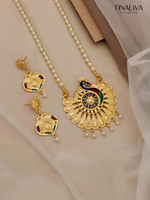 TINALIVA Brass Gold-plated Gold Jewellery Set(Pack of 1)