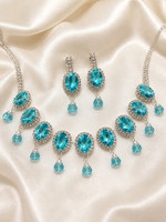 MystiqueMetals Stone, Alloy Blue Jewellery Set(Pack of 1)