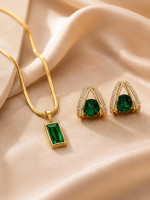 SVENTS Alloy, Stainless Steel Gold-plated Gold Jewellery Set(Pack of 1)