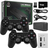 virat creation 4K Ultra HD Game Stick with 2 Wireless Controller 64 GB with All retro Games  Joystick(Black, For PC)