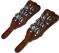 BestBrother Wooden Hand Taal Khartal Indian Musical Instrument Jhika Set of 2 Pc Kartal Instrument
