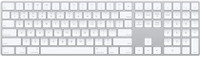 Apple Magic Keyboard with Numeric Keypad - US English MXCJ3HN/A Bluetooth, Wireless Laptop Keyboard(White, Silver)