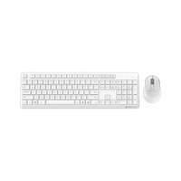 ZEBRONICS Companion 200 Wireless Combo with Silent Operation Mouse, Full Size Keyboard Wireless Standard Desktop Keyboard Compatible with Desktop, Laptop, Mac with 1600 DPI Optical Mouse, 2.4GHz Lag-Free Wireless, Whisper-Quiet Keystrokes(White)