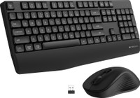ZEBRONICS Companion 202 Wireless Standard Desktop Keyboard Compatible with Desktop, Laptop, Mac 104 Keys, Copilot AI Key, 12 Multimedia Keys, 1600 DPI, Silent, 4 Buttons(Black)