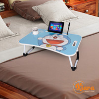 Kiara Quality First Doraemon Cartoon Kids Foldable Table For Study & Work, Best for Work Home Engineered Wood Study Table(Finish Color - Blue Doraemon, Pre-assembled)