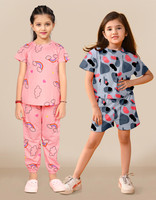 Diva Fashion Girls Casual T-shirt Pant(GREY)