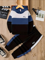 ELPIXIE FASHION Baby Boys & Baby Girls Casual T-shirt Track Pants(NAVY BLUE)