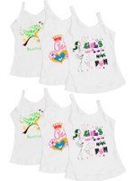 Careplus Camisole For Girls(White, Pack of 6)