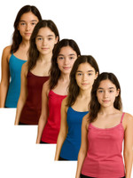 Jungle Berry Camisole For Girls(Multicolor, Pack of 5)