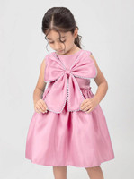 DHARMIKAAY TRENDZ Indi Girls Midi/Knee Length Festive/Wedding Dress(Pink, Sleeveless)