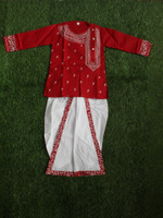 Ganapati Fashion Baby Boys Festive & Party Kurta and Dhoti Pant Set(Red Pack of 1)