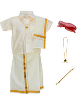 Amirtha Fashion Baby Boys Festive & Party Dhoti & Kurta Set(White Pack of 1)