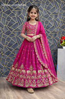 Ethnicset Girls Lehenga Choli Party Wear Embroidered Lehenga, Choli and Dupatta Set(Multicolor, Pack of 1)