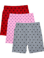 fasla Short For Girls Casual Printed Cotton Linen(Multicolor, Pack of 3)