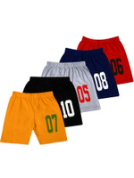 fasla Short For Boys Casual Printed, Solid Pure Cotton(Multicolor, Pack of 5)