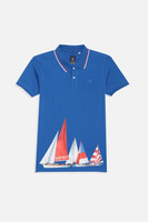 Allen Solly Boys Graphic Print Cotton Blend Regular T Shirt(Blue, Pack of 1) Flipkart Deal