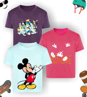 DISNEY BY MISS & CHIEF Boys Cartoon Cotton Blend Regular T Shirt(Multicolor, Pack of 3) Flipkart Deal