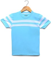 Billion Boys Striped Pure Cotton T Shirt(Multicolor, Pack of 1)