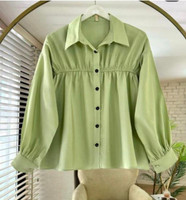 FashionForward Girls Crepe Top(Green, Pack of 1)