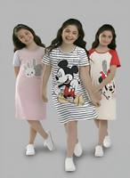 VP TEXX Girls Casual Cotton Blend A-line Top(Multicolor, Pack of 3)