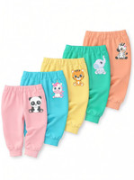 MEGNAM Track Pant For Baby Boys & Baby Girls(Multicolor, Pack of 5)