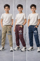 LittleRippers Track Pant For Boys(Multicolor, Pack of 3)