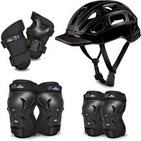 Jaspo Tyro Protective Gear Set for Kids | Helmet ,Knee ,Elbow & Wrist Guards (6-14yrs) Skating Kit