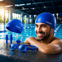 PRO365 Anti Fog Goggles| Silicon Cap| Earplugs With Nose Clip Swimming Kit