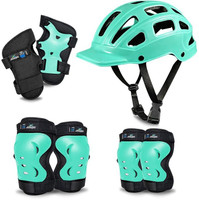 Jaspo Tyro Protective Gear Set for Kids | Helmet ,Knee ,Elbow & Wrist Guards (6-14yrs) Skating Kit