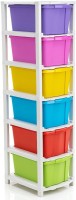 Pinkwhale 6 Compartments Plastic Modular Drawer(Multicolor)