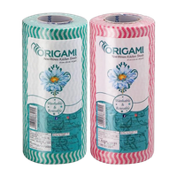 Origami Non-Woven Kitchen Towel Pack of 2 - 80 Pulls Per Roll(1 Ply, 160 Sheets)