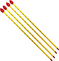 THE LABWORLD thermometer -10 to 110 degrees celsius pack of 4 pieces 300mm for laboratory industrial and household temperature measurement of liquids Thermometer with Fork Kitchen Thermometer
