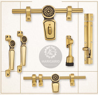 URIM Maharaja Style Single Kit Full Fitting Set 10 inch Zinc Door Handle(Brown Pack of 1)