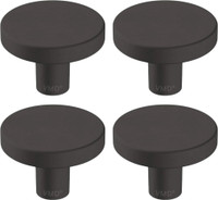 Vmd ROUND S.S COIN KNOB/ DRAWER/ CUPBOARD Pulls for Kitchen, Dressers and Closets Stainless Steel Cabinet/Drawer Handle(Black Pack of 2)