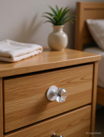 NISHIV 10pcs Clear Cabinet Drawer Knobs, Diamond Crystal Shaped Pulls Handles Crystal Cabinet/Drawer Handle(White Pack of 1)
