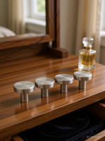 Vmd ROUND S.S COIN KNOB/ DRAWER/ CUPBOARD Pulls for Kitchen, Dressers and Closets Stainless Steel Cabinet/Drawer Handle(Silver Pack of 4)