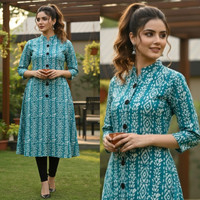 usagi Women Printed A-line Kurta(Multicolor)