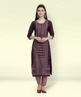 EthnicBasket Women Printed Straight Kurta(Multicolor)