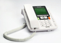 Beetel M71 speaker phone with 10 memory key Corded Landline Phone with Answering Machine(White)