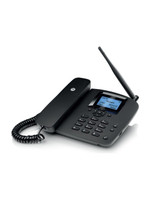 MOTOROLA FW200L GSM SIM Phone with Caller Id & Speaker Corded Landline Phone with Answering Machine(Black)